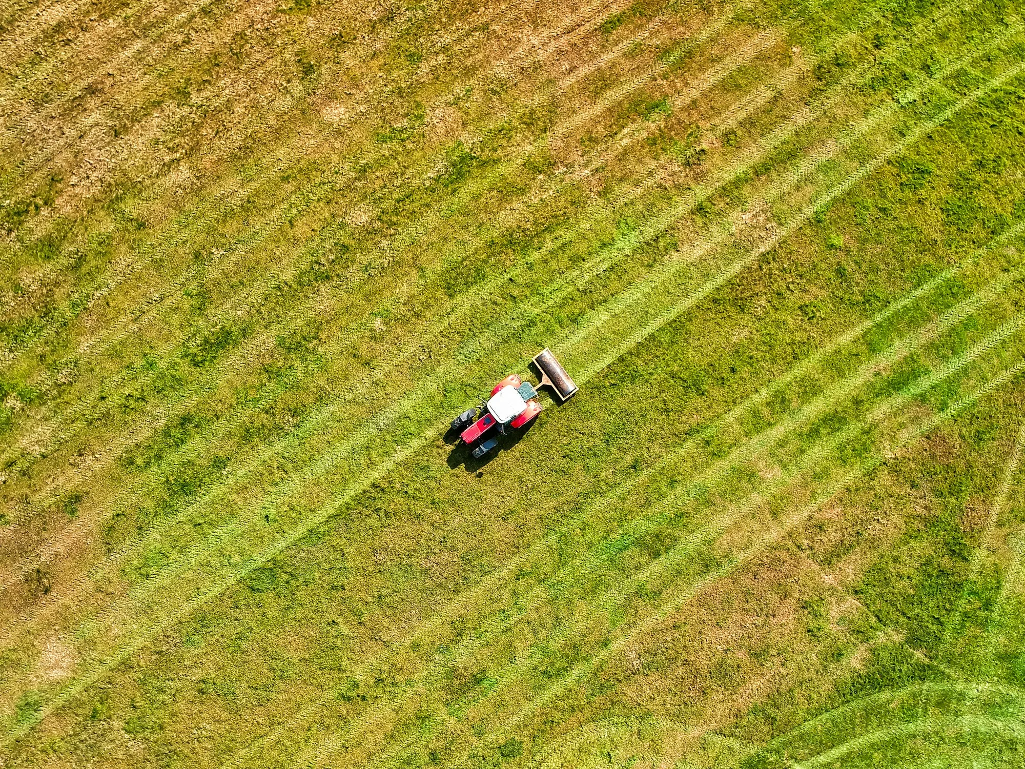 A tractor working on a farm near Exeter