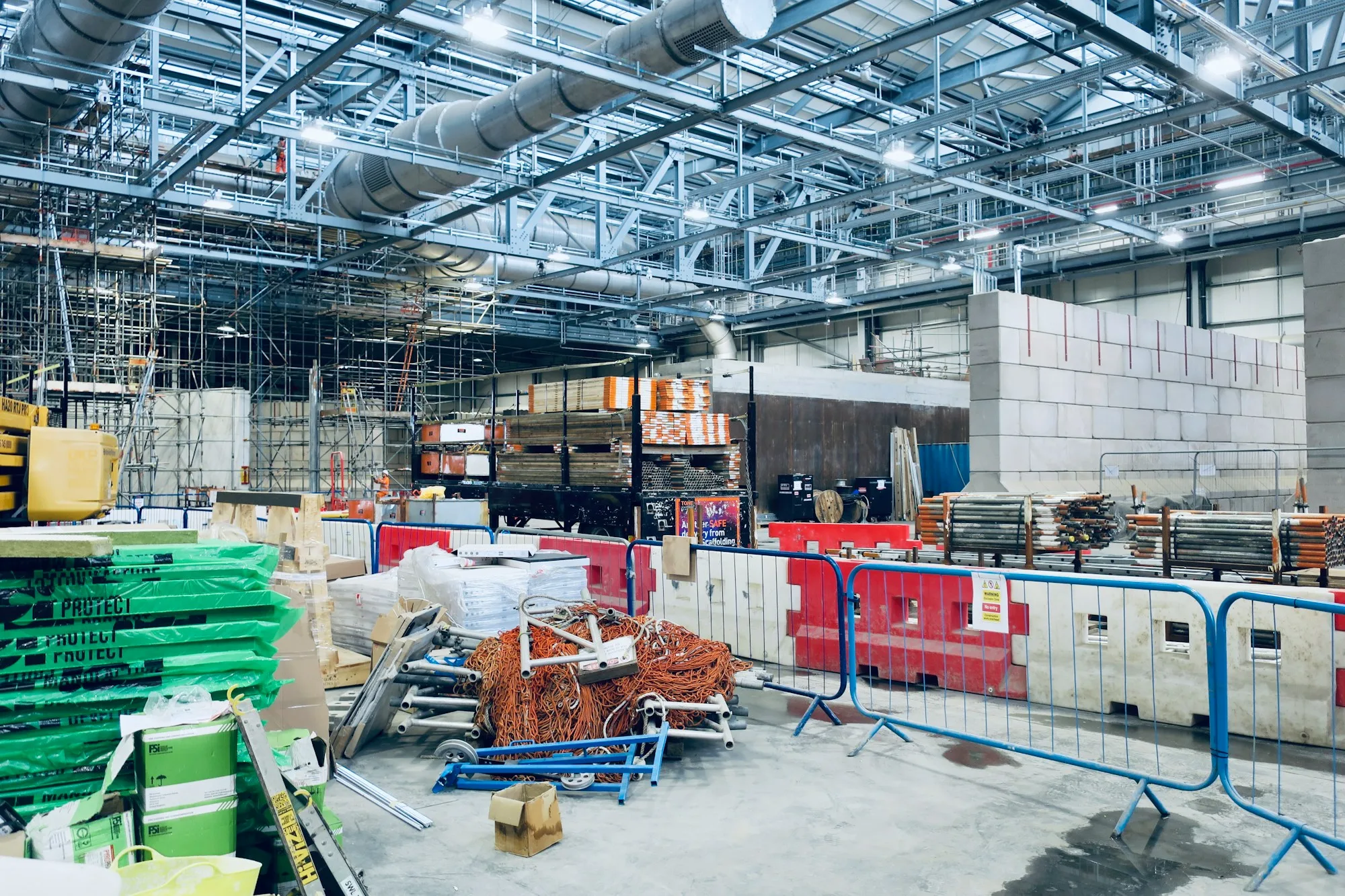 A working warehouse at a London energy facility